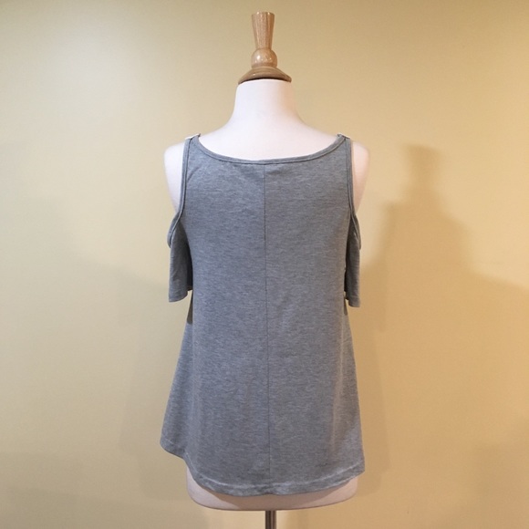 Cold Shoulder Crochet Lace Trim Top - Picture 3 of 4